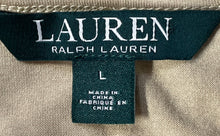 Load image into Gallery viewer, Lauren Ralph Lauren Womens Beige Cold Shoulder Sleeve Blouse Top Size L
