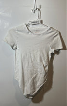 Load image into Gallery viewer, Alexander Wang Womens White Ribbed Short Sleeve One-Piece Bodysuit Size S/M
