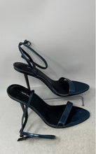 Load image into Gallery viewer, Nine West Womens Reina 03 Blue Leather Stiletto Ankle Strap Heels Size 9M
