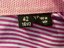 Load image into Gallery viewer, Hugo Boss Mens Purple Striped Long Sleeve Collared Dress Shirt Size 16 1/2
