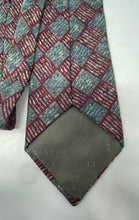 Load image into Gallery viewer, Christian Dior Mens Green Red Diamond Print Adjustable Formal Pointed Tie
