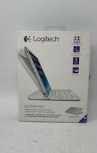 Load image into Gallery viewer, Logitech White Ultrathin Clip On Automatic Sleep Keyboard Cover For iPad Mini
