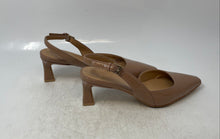 Load image into Gallery viewer, Naturalizer Womens Beige Leather Kitten Slingback Sandals Size 7.5M
