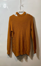 Load image into Gallery viewer, Guess Womens Orange Alexya Side Lace Up Choker Neck Pullover Sweater Size M
