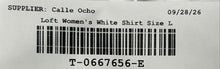 Load image into Gallery viewer, Loft Womens White Cotton Short Sleeve Collared Button Front Blouse Top Size L

