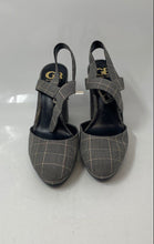 Load image into Gallery viewer, Gianni Bini Womens Black Gray Plaid Print Ankle Strap High Platform Heels Sz 6M
