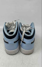 Load image into Gallery viewer, Nike Kids Air Jordan 1 Mid Black White Light Blue Lace-Up Sneaker Shoes Size 6Y
