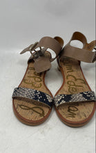 Load image into Gallery viewer, Sam Edelman Womens Trina Brown Leather Animal Print Ankle Strap Sandals Size 8M
