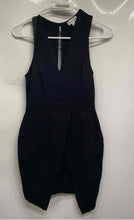 Load image into Gallery viewer, Guess Womens Black Sleeveless Front Slit Back Keyhole Mini Dress Size XS

