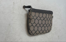 Load image into Gallery viewer, Nine West Womens Gray Signature Print Zip Top Lined Wristlet Wallet
