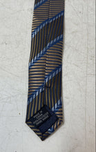 Load image into Gallery viewer, Umberto Frasi Mens Brown Blue Handmade Designer Tie &amp; Cufflinks Set With Box
