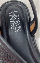 Load image into Gallery viewer, Crown Vintage Womens Taria Black Open Toe Flat Ankle Strap Sandals Size 7 M
