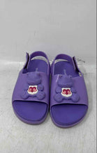 Load image into Gallery viewer, Mini Melissa Girls Cloud Purple Open Toe Care Bears Slingback Sandals Size 11
