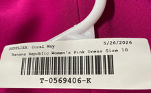 Load image into Gallery viewer, Banana Republic Womens Pink Bell Sleeve Back-Zip Flounce Peplum Dress Size 10
