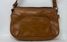 Load image into Gallery viewer, Treviso Womens Brown Faux Leather Outer Zipper Pockets Single Strap Shoulder Bag
