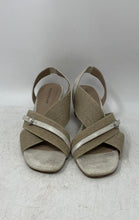 Load image into Gallery viewer, Donald Pliner Womens Radly Cream Brown Leather Slingback Heels Size 8.5M
