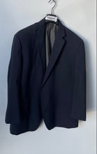 Load image into Gallery viewer, Calvin Klein Mens Blue Wool Long Sleeve Notch Lapel Two-Button Blazer Size 52R
