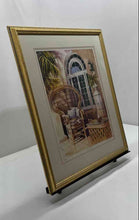 Load image into Gallery viewer, Framed Signed Art Print Tropical Patio Wicker Chair Framed Signed Wall Decor

