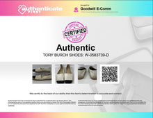 Load image into Gallery viewer, Authentic Tory Burch Womens White Black Ballet Flats 8.5M Stained Dirty Damaged
