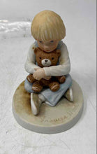Load image into Gallery viewer, Roman Inc Child Bear Hug From A Child's World By Frances Hook Porcelain Figurine

