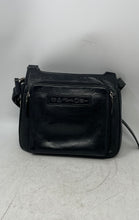 Load image into Gallery viewer, Fossil Womens Black Leather Outer Pockets Adjustable Strap Crossbody Bag
