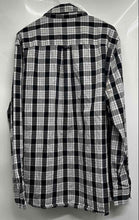 Load image into Gallery viewer, Chaps Mens Black White Plaid Easy Care Long Sleeve Button-Up Shirt Size XL
