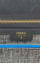Load image into Gallery viewer, Fossil Unisex Gray Black Zipper Adjustable Strap Inner Pocket Backpack

