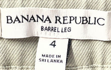 Load image into Gallery viewer, Banana Republic Womens Olive Green Barrel Leg Trousers Pants Size 4 w/ Tag
