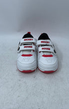 Load image into Gallery viewer, Disney Mickey Mouse Kids White Red Low Top Hook &amp; Loop Sneaker Shoes Size 7
