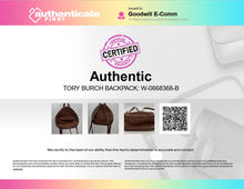 Load image into Gallery viewer, Authentic Tory Burch Womens Thea Brown Leather Zipper Mini Backpack Damaged
