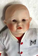 Load image into Gallery viewer, Vintage 1989 Yolanda Bello Signed Michael Baseball 11" Porcelain Baby Boy Doll
