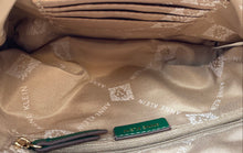 Load image into Gallery viewer, Anne Klein Womens Green Leather Adjustable Strap Zip Top Lined Crossbody Bag
