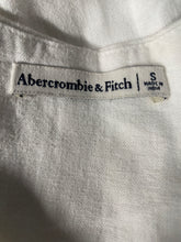 Load image into Gallery viewer, Abercrombie &amp; Fitch Womens White Waist Tie Button Front Vest Size Small
