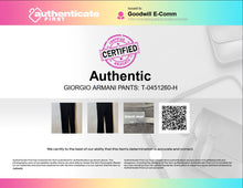 Load image into Gallery viewer, Authentic Giorgio Armani Womens Black Flat Front Pockets Trouser Pants Size 6
