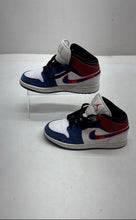 Load image into Gallery viewer, Nike Kids Air Jordan 1 Mid SE BQ6931-146 White Red Blue Sneaker Shoes Size 4.5Y
