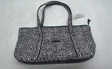 Load image into Gallery viewer, Vera Bradley Womens Black White Printed Zipper Double Handle Tote Handbag
