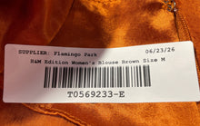 Load image into Gallery viewer, H&amp;M Edition Womens Brown Cowl-Neck Sleeveless Back Zip Blouse Top Size M
