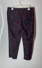 Load image into Gallery viewer, Ann Taylor Loft Womens Blue Red Floral Flat Front Cropped Pants Size 6
