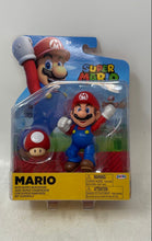 Load image into Gallery viewer, JAKKS Pacific World Of Nintendo Super Mario W/ Mushroom Action Figure Sealed
