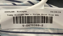 Load image into Gallery viewer, Tommy Hilfiger Mens White Blue Striped Cotton Long Sleeve Button-Up Shirt Sz XXL
