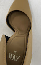 Load image into Gallery viewer, Zara Womens Brown Pointed Toe Slip-On High D'Orsay Heels Size EUR 36
