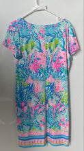 Load image into Gallery viewer, Lilly Pulitzer Womens Multicolor Tropical Print Short Sleeve Mini Dress Size L
