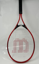 Load image into Gallery viewer, Wilson Federer Red Black And White Durable Outdoor Tennis Racquet

