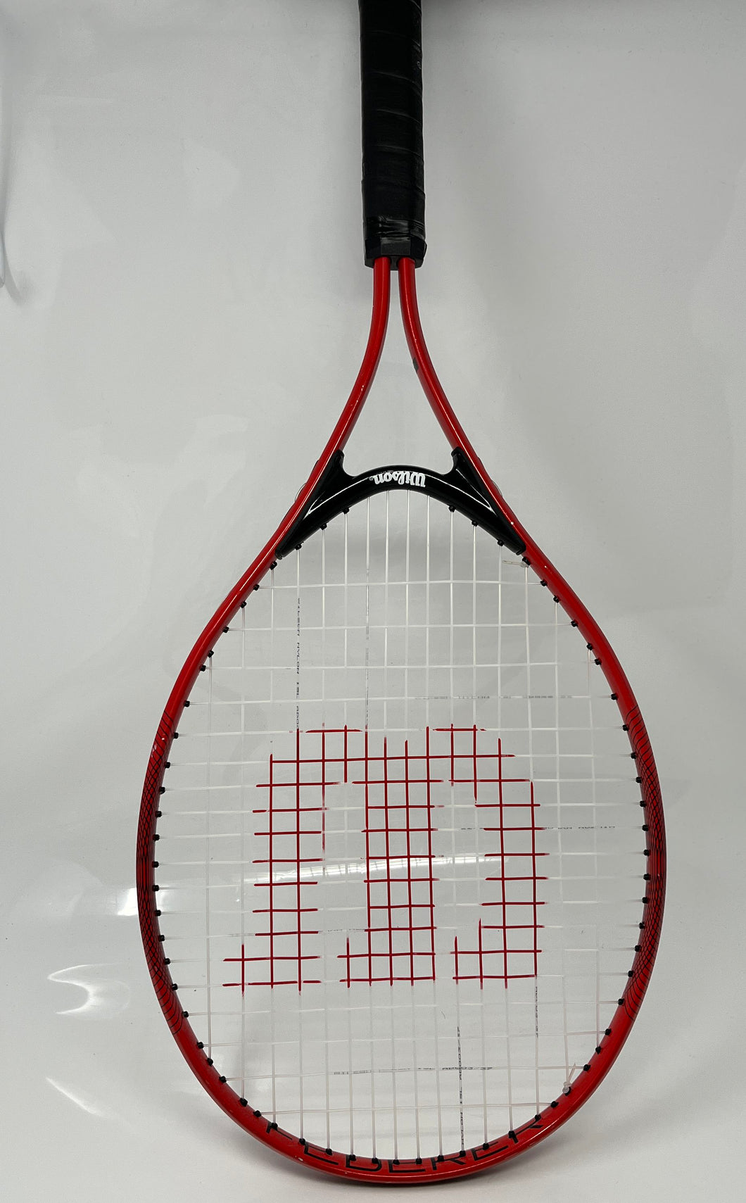 Wilson Federer Red Black And White Durable Outdoor Tennis Racquet