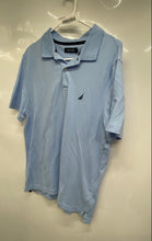 Load image into Gallery viewer, Nautica Mens Blue Cotton Short Sleeve Collared Golf Polo Shirt Size Large
