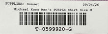 Load image into Gallery viewer, Michael Kors Mens Purple Cotton Long Sleeve Regular Fit Dress Shirt Size M
