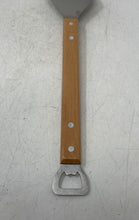 Load image into Gallery viewer, T-Mobile Silver-Tone Wooden Handle 17 Inch Grilling Spatula &amp; Bottle Opener
