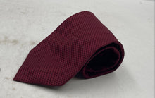 Load image into Gallery viewer, Valentino Mens Burgundy Textured Silk Keeper Loop Adjustable Pointed Tie
