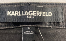 Load image into Gallery viewer, Karl Lagerfeld Paris Womens Black Button Front Belt Loops Straight Leg Jeans 10

