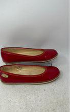 Load image into Gallery viewer, Michael Kors Womens Villa Red Leather Round Toe Slip-On Ballet Flats Size 4
